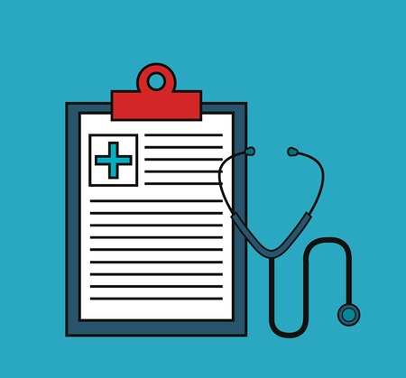 medical order with stethoscospe isolated icon vector illustration designのイラスト素材