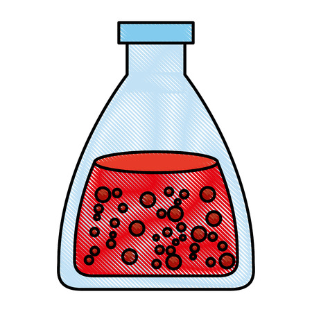Test tube with liquid vector illustration designのイラスト素材