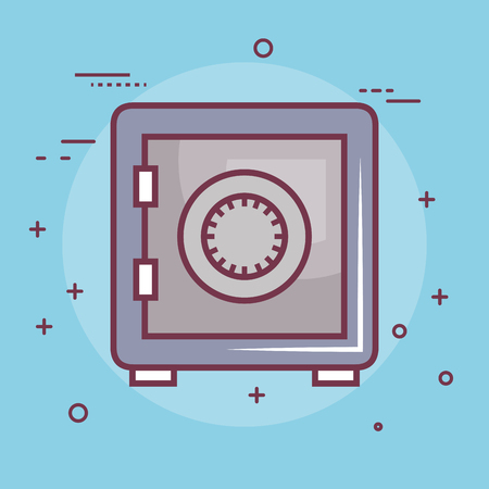 Safe over blue background. Vector illustration design.のイラスト素材