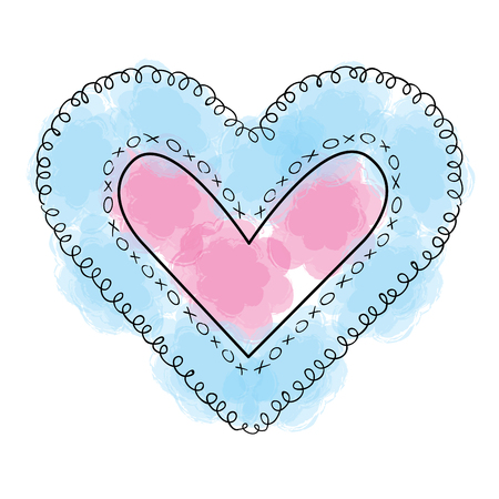 heart love romantic icon vector illustration designのイラスト素材