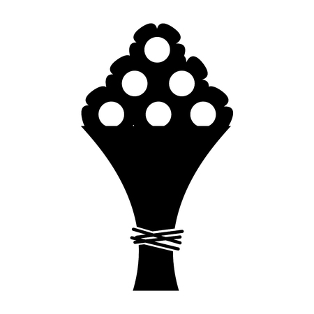 bouquet of roses icon vector illustration designのイラスト素材