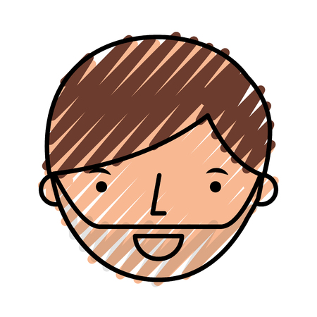young man avatar character vector illustration designのイラスト素材