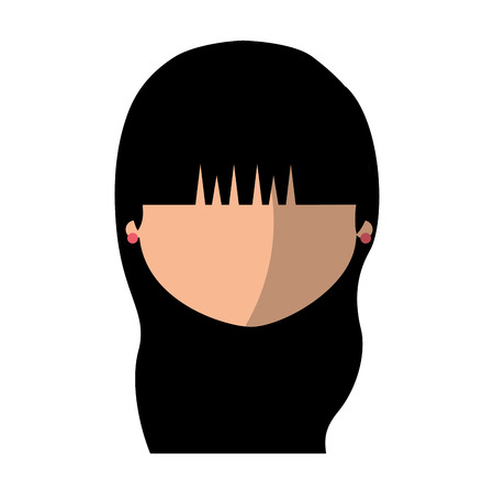 young woman avatar character vector illustration designのイラスト素材