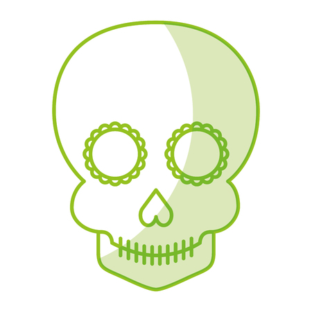 Skull artistic tattoo isolated icon vector illustration designのイラスト素材
