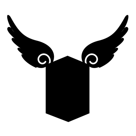 Frame with wings icon vector illustration designのイラスト素材
