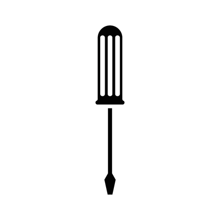 screwdriver tool icon over white background. vector illustrationのイラスト素材