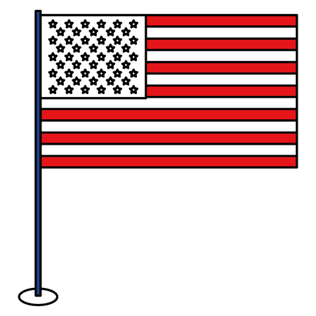 united statae of america flag vector illustration designのイラスト素材