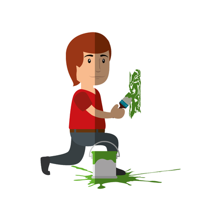 Worker man cartoon icon vector illustration graphic designのイラスト素材