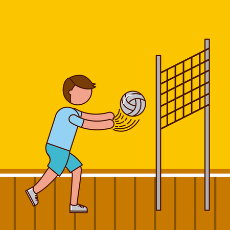 volleyball sports or exercise imagevector illustration designのイラスト素材