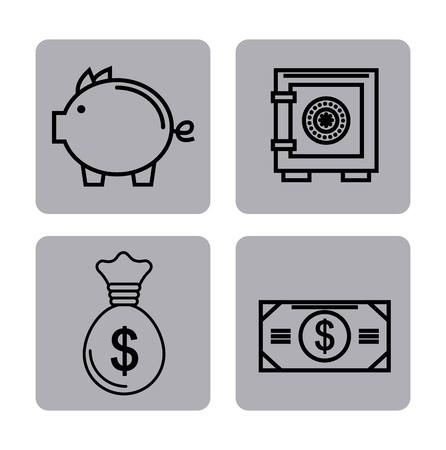 safe box money or economy related image vector illustration designのイラスト素材
