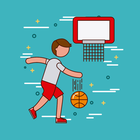basketball sports or exercise imagevector illustration designのイラスト素材