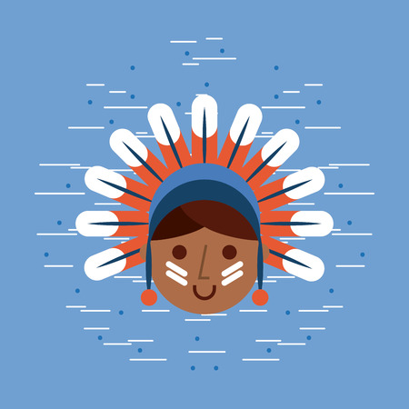usa native american image vector illustration designのイラスト素材