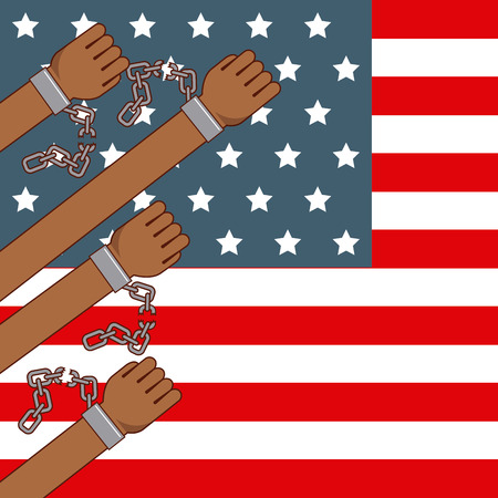freedom stop racism image vector illustration designのイラスト素材