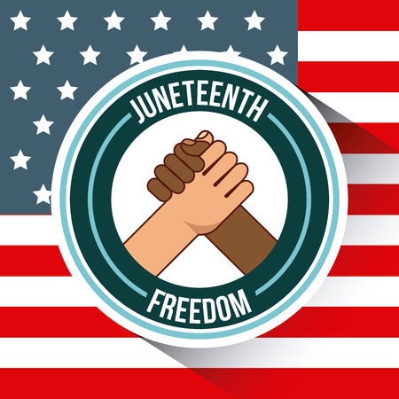juneteenth freedom day  stop racism image vector illustration designのイラスト素材