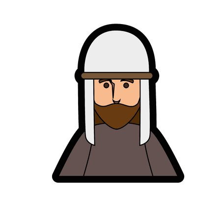 jesus christ man icon over white background. colorful design. vector illustrationのイラスト素材