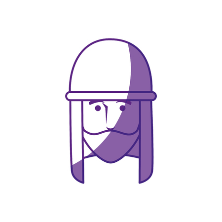 jesus christ face icon over white background. vector illustrationのイラスト素材
