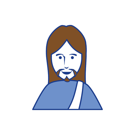 jesus christ icon over white background. colorful design. vector illustrationのイラスト素材