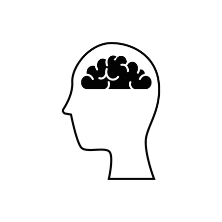 Human brain symbol icon vector illustration graphic designのイラスト素材