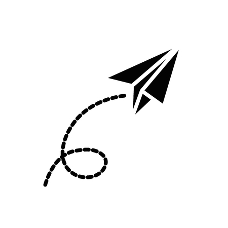 Paper plane flying icon vector illustration graphic designのイラスト素材