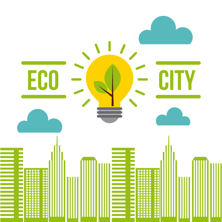 eco city environment friendly related image vector illustration designのイラスト素材