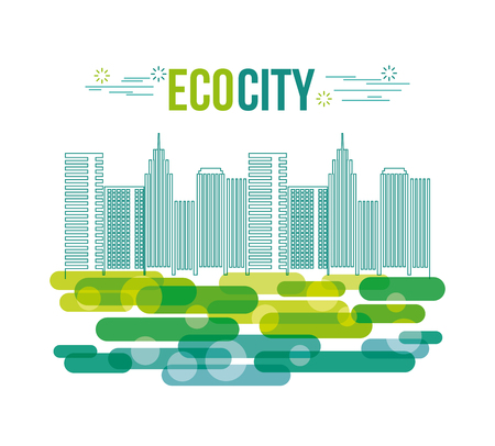eco city environment friendly related image vector illustration designのイラスト素材