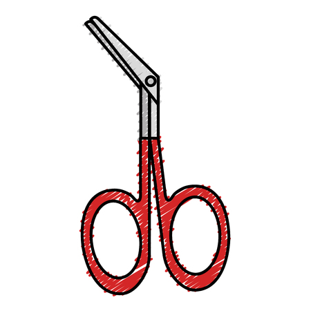 Surgical scissors isolated icon vector illustration designのイラスト素材