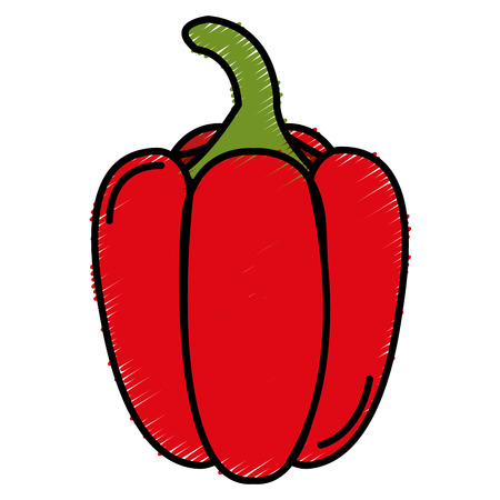 pepper vegetable healthy food vector illustration designのイラスト素材