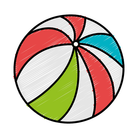 beach balloon isolated icon vector illustration designのイラスト素材