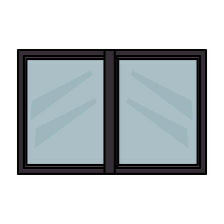 windows house glass icon vector illustration designのイラスト素材