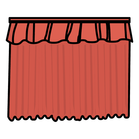 cute courtain windows icon vector illustration designのイラスト素材