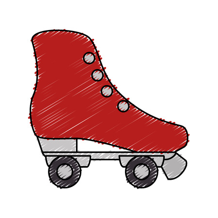 retro skate isolated icon vector illustration designのイラスト素材