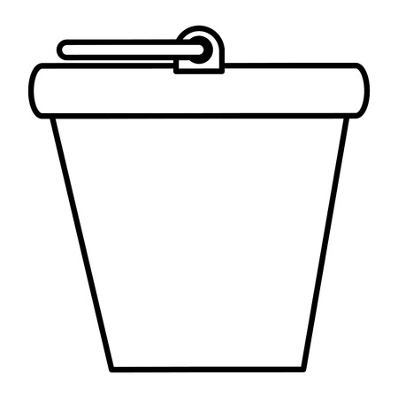 bucket pot isolated icon vector illustration designのイラスト素材