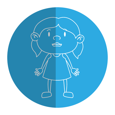 cute little girl character vector illustration designのイラスト素材