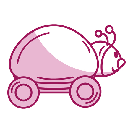 ladybug with wheels icon vector illustration designのイラスト素材