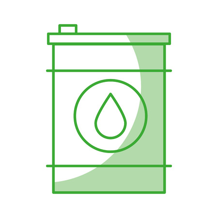 Oil barrel icon with green line over white background vector illustrationのイラスト素材