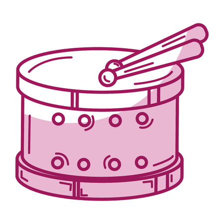 drum instrument toy icon vector illustration designのイラスト素材
