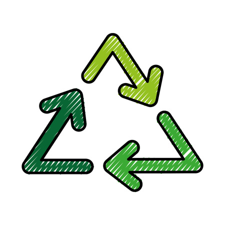 Recycle arrows symbol vector illustration graphic designのイラスト素材