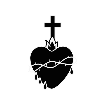 Holy sacred heart icon vector illustration graphic designのイラスト素材