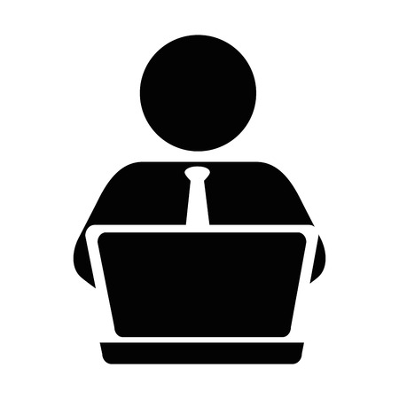 Businessman executive profile icon vector illustration graphic designのイラスト素材