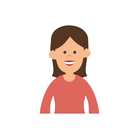 Young woman profile icon vector illustration graphic designのイラスト素材