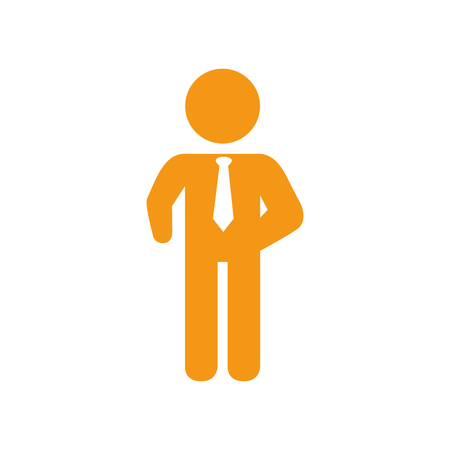 pictogram businessman icon over white background. vector illustrationのイラスト素材