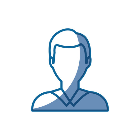 man avatar icon over white background. vector illustrationのイラスト素材