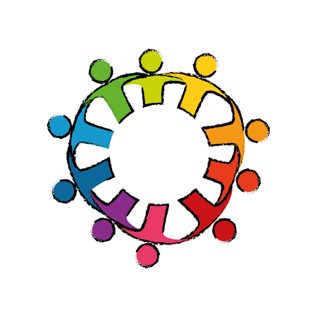 Teamwork abstract symbol icon vector illustration graphic designのイラスト素材
