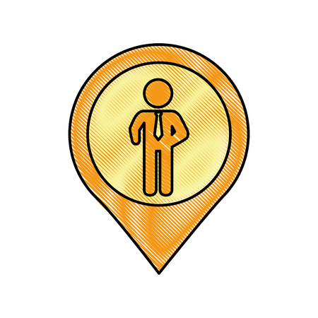 Businessman executive profile icon vector illustration graphic designのイラスト素材