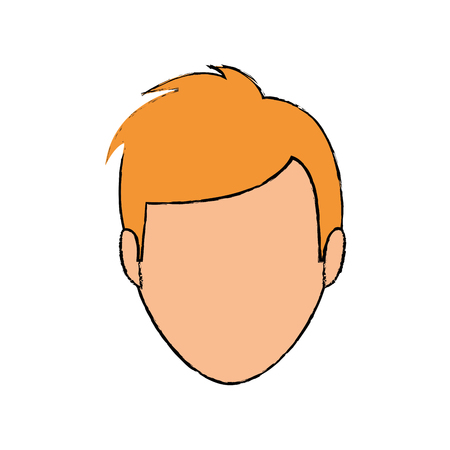 Young man profile icon vector illustration graphic designのイラスト素材