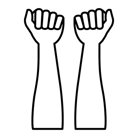 hands human raised icon vector illustration designのイラスト素材
