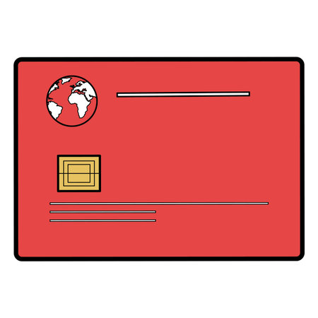 credit card isolated icon vector illustration designのイラスト素材