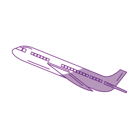 commercial airplane flying icon vector illustration designのイラスト素材
