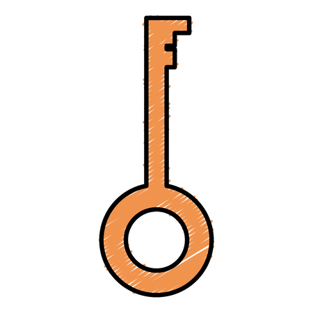 antique door key icon vector illustration designのイラスト素材