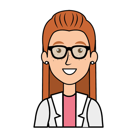 female doctor avatar character vector illustration designのイラスト素材